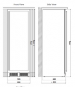 Dunavox DX-171.430PK, Stand-Weinkhlschrank (Einbaufhig). Mit 5 Jahren Garantie!