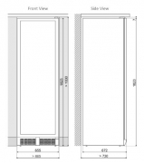 Dunavox DX-194.490BK, Stand-Weinkhlschrank (Einbaufhig). Mit 5 Jahren Garantie!