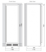 Dunavox DX-194.490SSK, Stand-Weinkhlschrank (Einbaufhig). Mit 5 Jahren Garantie!