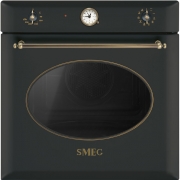SMEG SF855PO Nostalgie Einbaubackofen Multifunktion, Creme/Messing Antik, EEK: A, mit 5 Jahren Garantie!