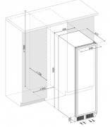 Dunavox DX-170.490TBK, Stand-Weinkhlschrank (Einbaufhig). Mit 5 Jahren Garantie!