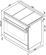 SMEG CPF9IPYW Kochzentrum, Induktionskochfeld, Gelb, 90 cm, EEK: A+, mit 5 Jahren Garantie!