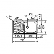 Teka Deva 45 A  Industrie, ka 60 cm