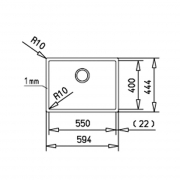 Teka Radea Spot 550/400 F, Edelstahl