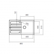Teka LUX 1B 1D 86, Glas/Edelstahl