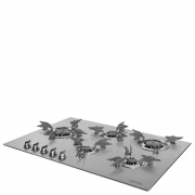 Smeg KPDSN60B 4 Kunst-Abstellroste Vgel fr Gaskochfeld