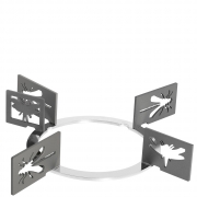 Smeg KPDSN60I 4 Kunst-Abstellroste Schmetterling fr Gaskochfeld