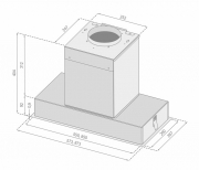 Silverline Hidden HIF 684 E, Flachschirmhaube, Edelstahl Weissglas. Mit 5 Jahren Garantie!