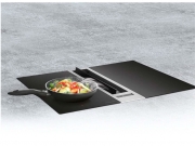 Silverline Free-Flow FFK 3417 S, Kochfeldabzug, Edelstahl/Schwarzglas. Mit 5 Jahren Garantie!