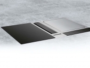 Silverline Free-Flow 3417 Intern Premium FFIK 3417 S, Kochfeldabzug, Edelstahl/Scharzglas. Mit 5 Jahren Garantie!