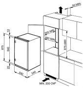 Einzelstck SMEG VI144P1 Einbaugefrierschrank, Schlepptrtechnik, Energieeffizienzklasse A+, mit 5 Jahren Garantie!