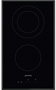 SMEG SE332EB Glaskeramik Kochfeld, Schwarz, Facettenschliff, 30 cm