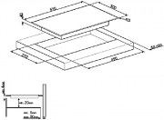 SMEG SE332EB Glaskeramik Kochfeld, Schwarz, Facettenschliff, 30 cm