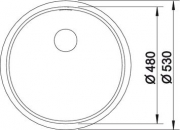 Blancoronis-IF Einbausple, Flachrand, InFino Ablauf, 523016