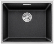 Blanco Subline 500-IF SteelFrame Silgranit PuraDur, Edelstahlrahmen Flachrand, Farbe anthrazit, InFino Ablauf, 524108