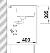 Blanco Alaros 6 S Silgranit PuraDur II, Zubehr weiss, Farbe anthrazit, InFino Ablauf, 523624