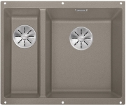 Blanco Subline 340/160-U Silgranit PuraDur 2 Becken rechts, Farbe anthrazit, InFino Ablauf, 523558