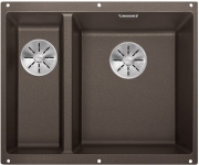 Blanco Subline 340/160-U Silgranit PuraDur 2 Becken rechts, Farbe anthrazit, InFino Ablauf, 523558