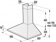 Gorenje WHC 923 E14X, Kaminhaube, Edelstahl, 90 cm, EEK: C, mit 5 Jahren Garantie!