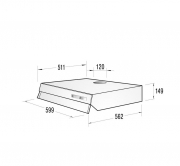 Gorenje DU 6111 E, Unterbauhaube, Edelstahl/grau, 60 cm, EEK: E, mit 5 Jahren Garantie!