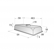 Gorenje DL 610 SR, Lfterbaustein, metallic, 53 cm, EEK: E, mit 5 Jahren Garantie!