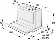 Gorenje BHP 623 E8X, Flachschirmhaube, Edelstahl, 60 cm, EEK: C, mit 5 Jahren Garantie!