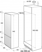 Gorenje RKI 4151 AW, Einbau-Khl-Gefrier-Kombi, EEK: A+, mit 5 Jahren Garantie!