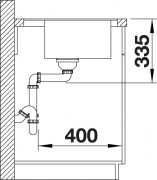 Blanco Alaros 6 S-F Silgranit PuraDur II, flchenbndig, Schneidbretter schwarz, Farbe cafe, InFino Ablauf, 523638