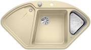 Blanco Delta II Eck-Einbau-Sple Silgranit PuraDur, Farbe cafe, InFino Ablauf, 523669