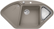 Blanco Delta II Eck-Einbau-Sple Silgranit PuraDur, Farbe cafe, InFino Ablauf, 523669