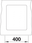 Blanco Subline 320-F Silgranit PuraDur 2, flchenbndig, Farbe alumetallic, InFino Ablauf, 523418