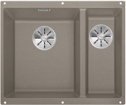 Blanco Subline 340/160-U Silgranit PuraDur 2, Becken links, Farbe perlgrau, InFino Ablauf, 523551