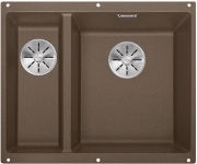 Blanco Subline 340/160-U Silgranit PuraDur 2 Becken rechts, Farbe tartufo, InFino Ablauf, 523565