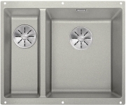 Blanco Subline 340/160-U Silgranit PuraDur 2 Becken rechts, Farbe tartufo, InFino Ablauf, 523565