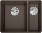 Blanco Subline 340/160-F Silgranit PuraDur 2, flchenbndig, Farbe felsgrau, InFino Ablauf, 523569