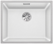 Blanco Subline 500-IF SteelFrame Silgranit PuraDur, Edelstahlrahmen Flachrand, Farbe weiss, InFino Ablauf, 524109