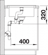 Blanco Yova XL 6 S Silgranit PuraDur 2, Farbe jasmin, InFino Ablauf, 523599