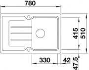 Blanco Classic Neo 45 S Einbausple Silgranit PuraDur, Farbe weiss, InFino Ablauf, 524008