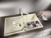 Blanco Classic Neo 5 S Einbausple Silgranit PuraDur, Farbe alumetallic, InFino Ablauf, 524017