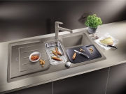 Blanco Classic Neo 6 S Einbausp�le Silgranit PuraDur, Farbe tartufo, InFino Ablauf, 524124