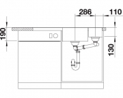 Blanco Axia III 6 S Silgranit PuraDur, Farbe champagner, Holzschneidbrett, InFino Ablauf, 523468