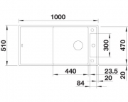 Blanco Axia III XL 6 S Silgranit PuraDur, Farbe felsgrau, Holzschneidbrett, InFino Ablauf, 523501