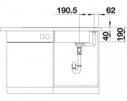 Blanco Axia III XL 6 S Silgranit PuraDur, Farbe jasmin, Glasschneidbrett, InFino Ablauf, 523515