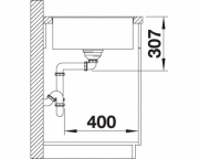 Blanco Axia III XL 6 S-F Silgranit PuraDur, Farbe felsgrau, Holzschneidbrett, InFino Ablauf, 523521