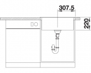 Blanco Pleon 6 Silgranit PuraDur, Farbe champagner, InFino Ablauf, 523692