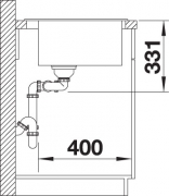 Blanco Pleon 6 Split Silgranit PuraDur, Farbe alumetallic, InFino Ablauf, 523698