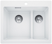 Blanco Pleon 6 Split Silgranit PuraDur, Farbe tartufo, InFino Ablauf, 523703