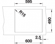 Blanco Pleon 6 Split Silgranit PuraDur, Farbe muskat, InFino Ablauf, 523704