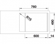 Blanco Zenar XL 6 S Compact Silgranit PuraDur, Farbe alumetallic, Holzschneidbrett, InFino Ablauf, 523766