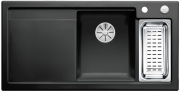 Blanco Axon II 6 S Keramik PuraPlus Einbausple, Becken rechts, Farbe basalt, InFino Ablauf, 524147
